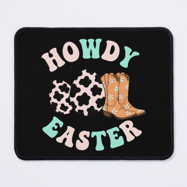 Item preview, Howdy Easter Cowgirl Boots Cow Print designed and sold by KroghDs.