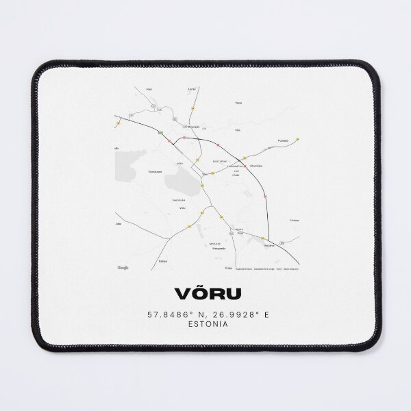 Item preview, Võru Coordinates Wall Art | 57.8486° N 26.9928° E | Estonia Print designed and sold by RM-Journey.