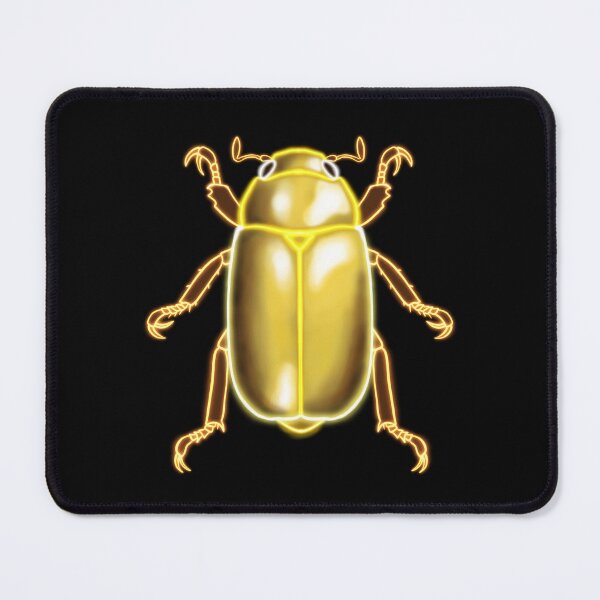Item preview, Glowing neon golden scarab beetle (Chrysina resplendens) designed and sold by thebugladies.