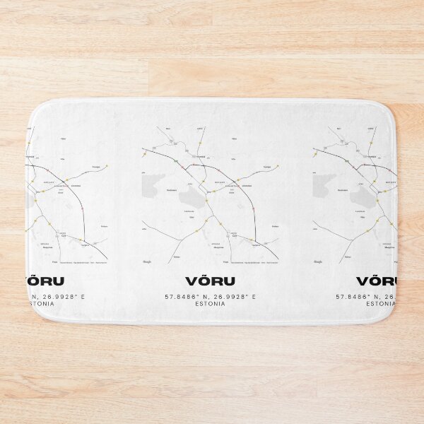 Item preview, Võru Coordinates Wall Art | 57.8486° N 26.9928° E | Estonia Print designed and sold by RM-Journey.