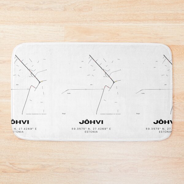 Item preview, Jõhvi Estonia Coordinates Art | 59.3575° N 27.4269° E | Minimal Print designed and sold by RM-Journey.