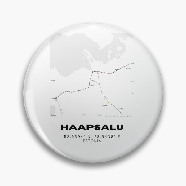 Aperçu de l'œuvre Coordonnées Haapsalu Imprimer | 58,9394°N 23,5408°E | Art mural Estonie créée et vendue par RM-Journey.