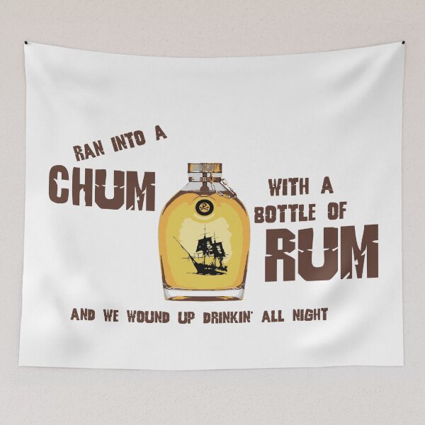 Item preview, Chum with a Bottle of Rum designed and sold by ParrotHeadSwag.