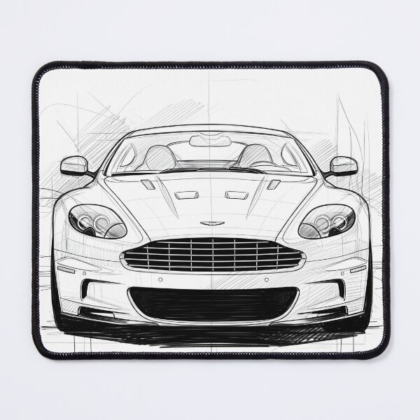 Item preview, Aston Martin DBS Sketch Poster Luxury Aston Martin Sports Car Art designed and sold by Motorline44.