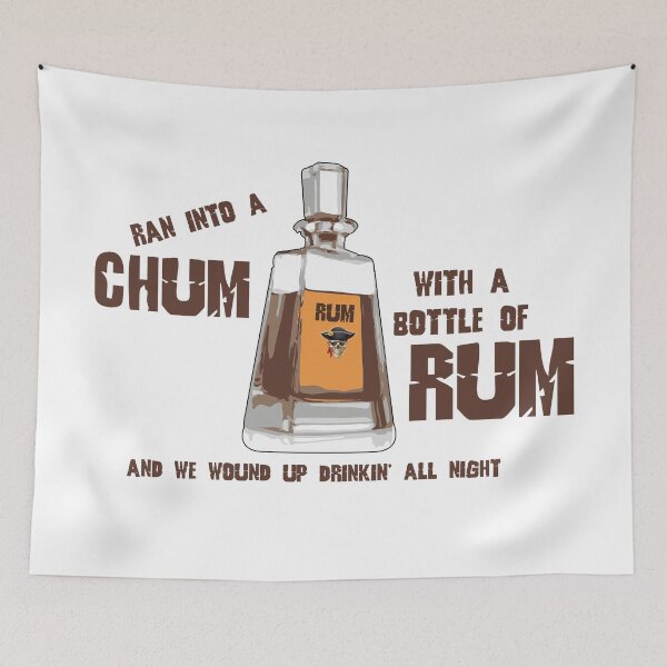 Item preview, Chum with a Bottle of Rum designed and sold by ParrotHeadSwag.