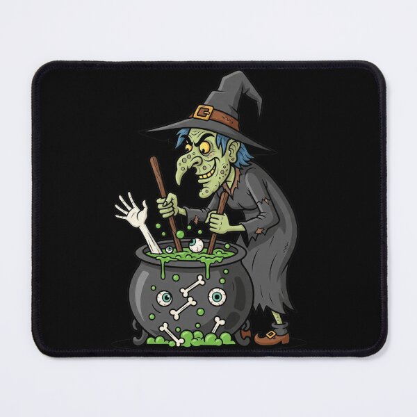 Item preview, Funny Bones: Wicked Witch Brewing Spooky Cauldron Potion designed and sold by Tw1nsAIArt.