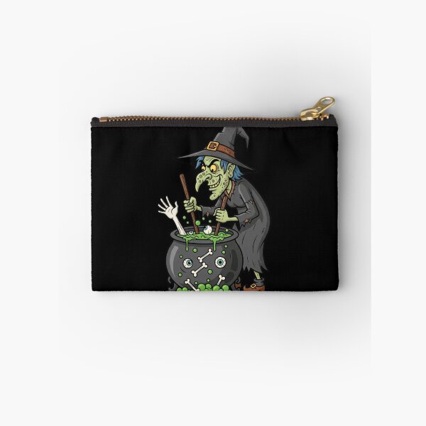 Item preview, Funny Bones: Wicked Witch Brewing Spooky Cauldron Potion designed and sold by Tw1nsAIArt.