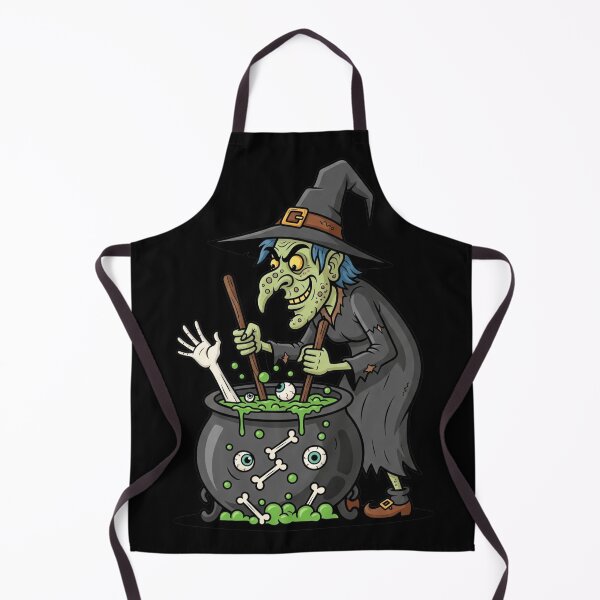 Item preview, Funny Bones: Wicked Witch Brewing Spooky Cauldron Potion designed and sold by Tw1nsAIArt.