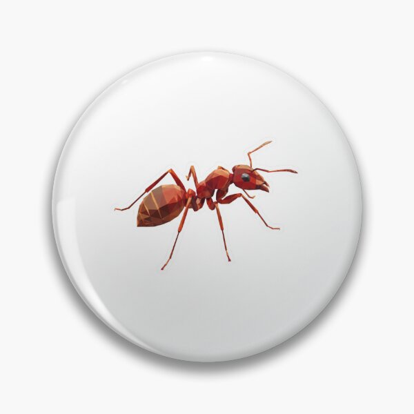 Item preview, Geometric Red Ant – Minimalist Insect Sticker for Science Students designed and sold by bsbd-action.