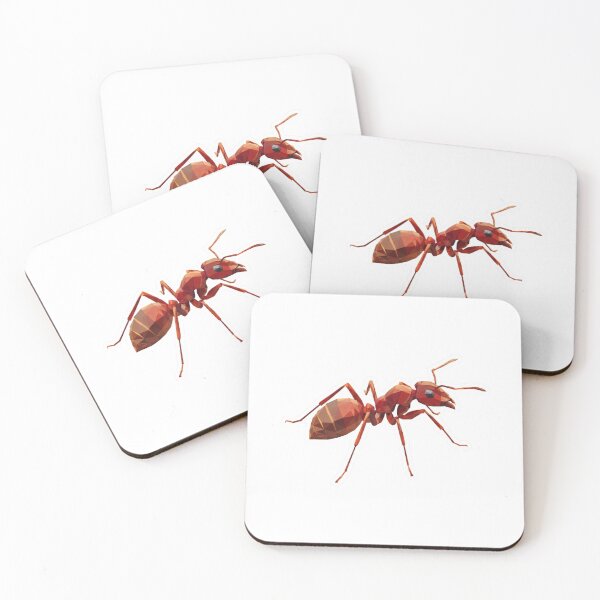 Artikelvorschau, Geometrische rote Ameise – Minimalistischer Insektenaufkleber für Naturwissenschaftsstudenten entworfen und verkauft von bsbd-action.