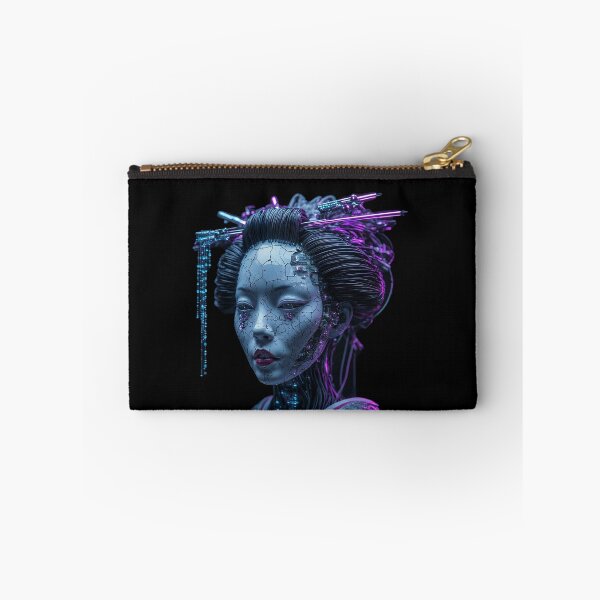 Item preview, Neon Cyberpunk Porcelain Geisha Android designed and sold by BassLineDesign.