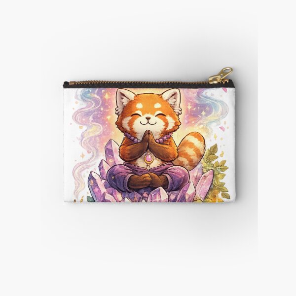 Item preview, Meditating Red Panda Crystal Harmony designed and sold by EpicwaveDesigns.