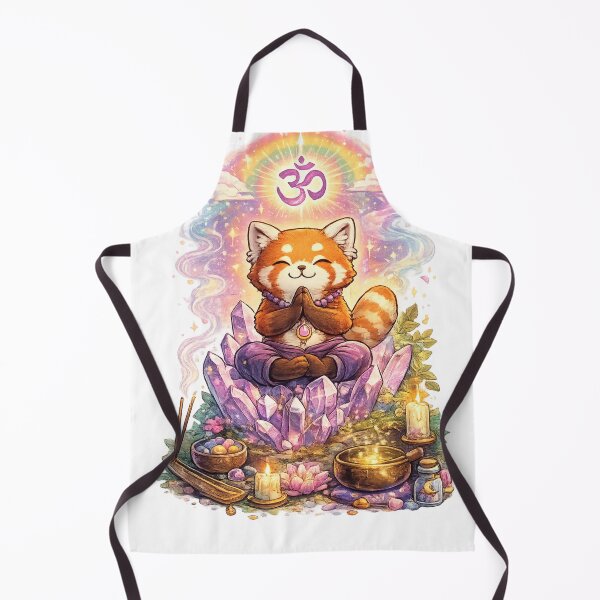 Item preview, Meditating Red Panda Crystal Harmony designed and sold by EpicwaveDesigns.
