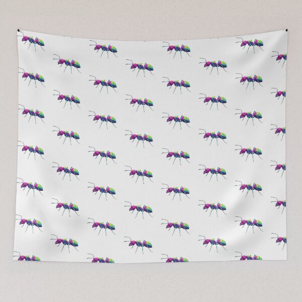 Item preview, Abstract Multicolor Ant – Vibrant Insect Sticker for Young Artists designed and sold by bsbd-action.