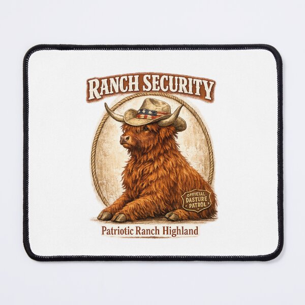 Item preview, Highland Cow in a Cowboy Hat, Patriotic Swissy designed and sold by faridman.