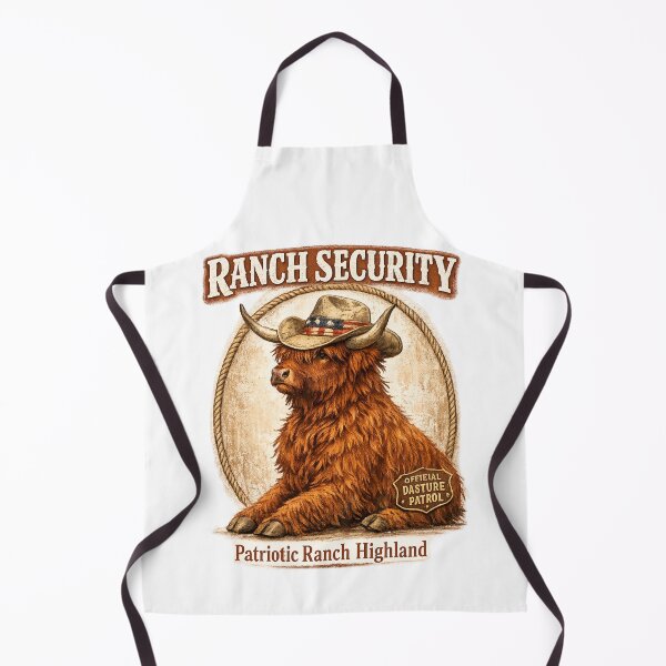 Item preview, Highland Cow in a Cowboy Hat, Patriotic Swissy designed and sold by faridman.