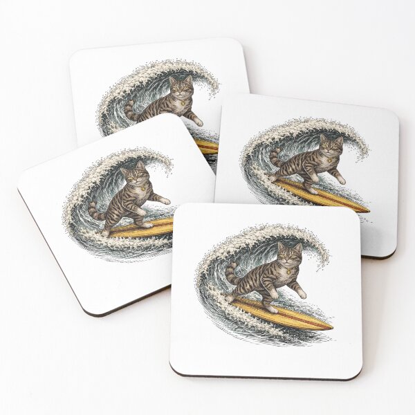 Item preview, Vintage Surfing Cat  designed and sold by SOUFIANE1991.