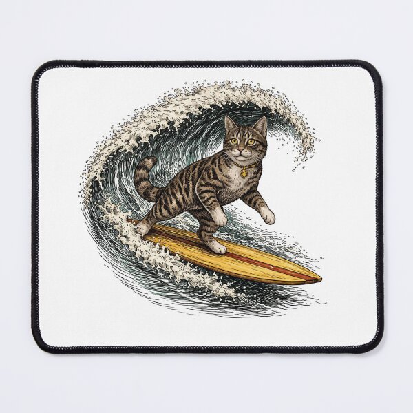 Item preview, Vintage Surfing Cat  designed and sold by SOUFIANE1991.