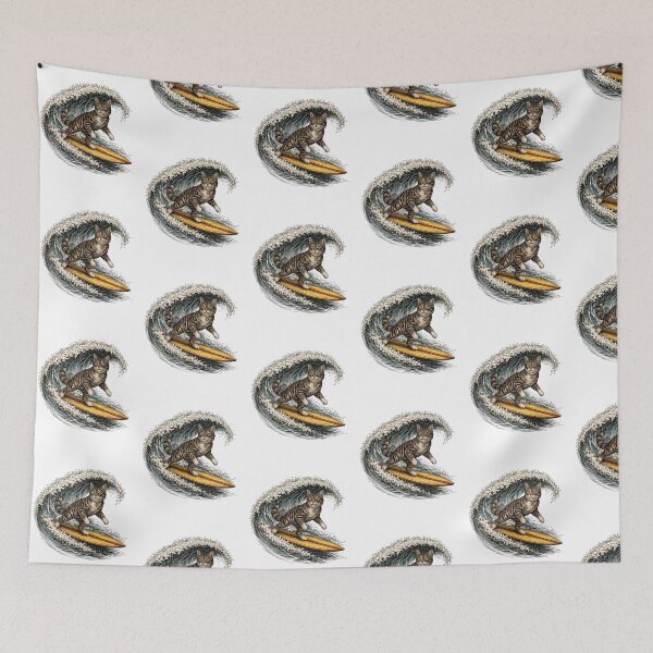 Item preview, Vintage Surfing Cat  designed and sold by SOUFIANE1991.