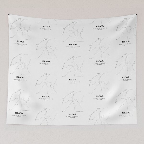 Item preview, Elva Estonia Coordinates Art Print | 58.2244° N 26.4211° E designed and sold by RM-Journey.