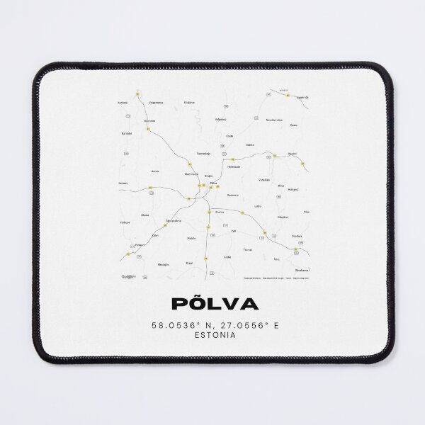 Item preview, Põlva Coordinates Wall Art | 58.0536° N 27.0556° E | Estonia Print designed and sold by RM-Journey.