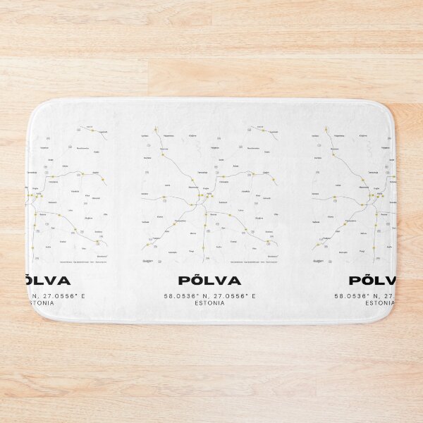 Item preview, Põlva Coordinates Wall Art | 58.0536° N 27.0556° E | Estonia Print designed and sold by RM-Journey.