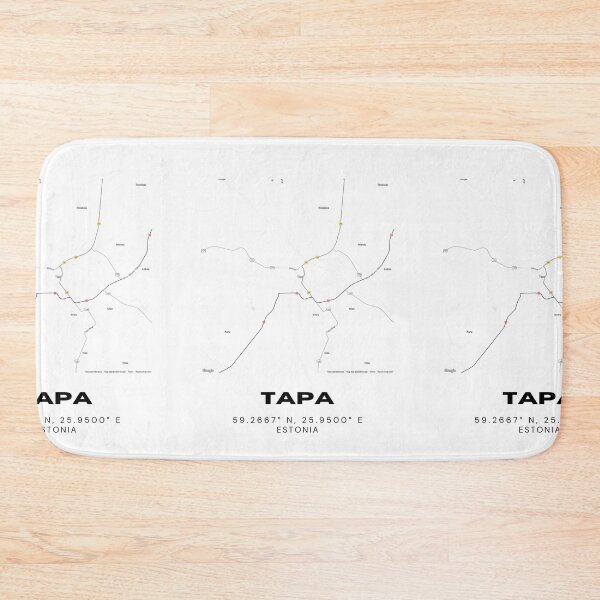 Item preview, Tapa Estonia Coordinates Print | 59.2667° N 25.9500° E designed and sold by RM-Journey.