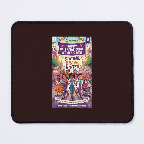 Item preview, Strong, Brave, United: International Women's Day Celebration Poster designed and sold by ElartedeNoel.