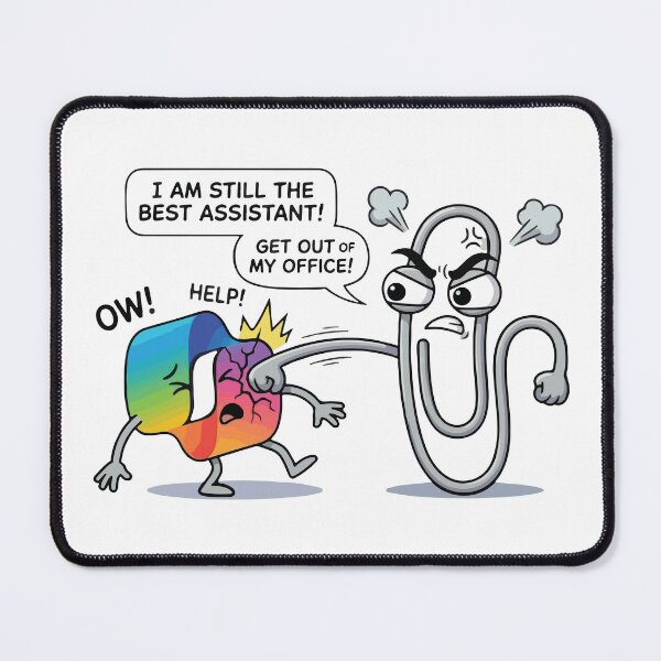 Item preview, Clippy VS. Copilot Funny AI Slop Microslop designed and sold by thegreat-batsby.