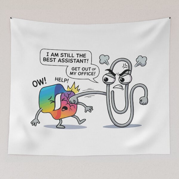 Item preview, Clippy VS. Copilot Funny AI Slop Microslop designed and sold by thegreat-batsby.