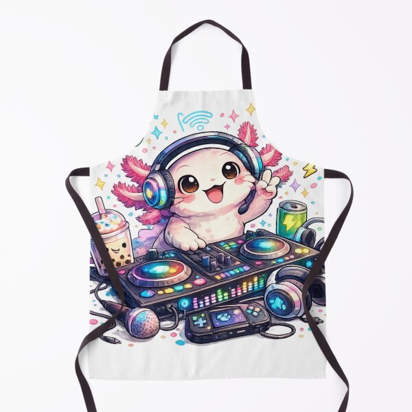 Item preview, Kawaii Axolotl DJ Party Vibes designed and sold by EpicwaveDesigns.