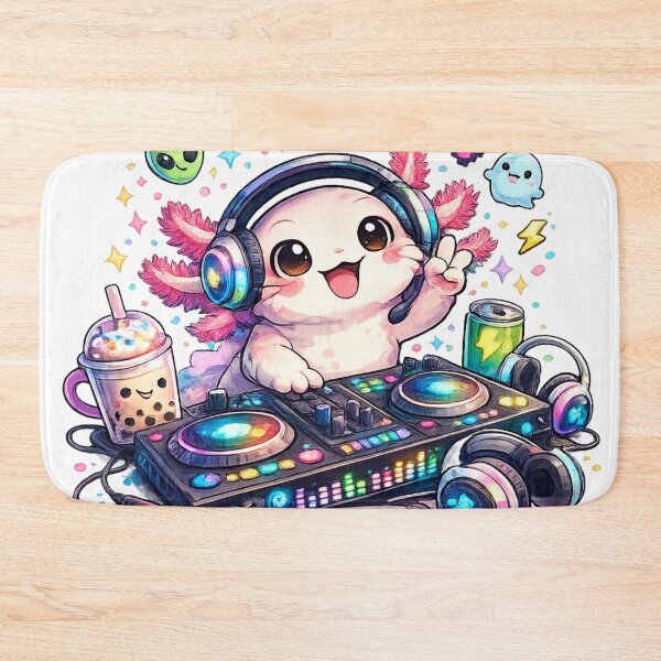 Item preview, Kawaii Axolotl DJ Party Vibes designed and sold by EpicwaveDesigns.