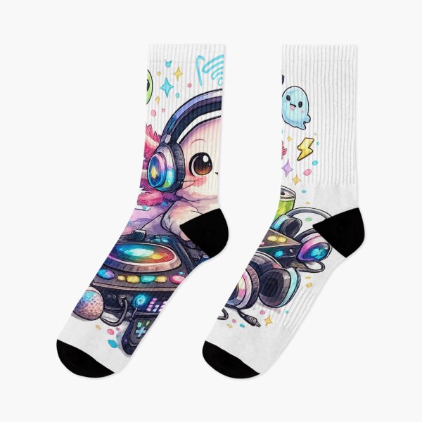 Item preview, Kawaii Axolotl DJ Party Vibes designed and sold by EpicwaveDesigns.