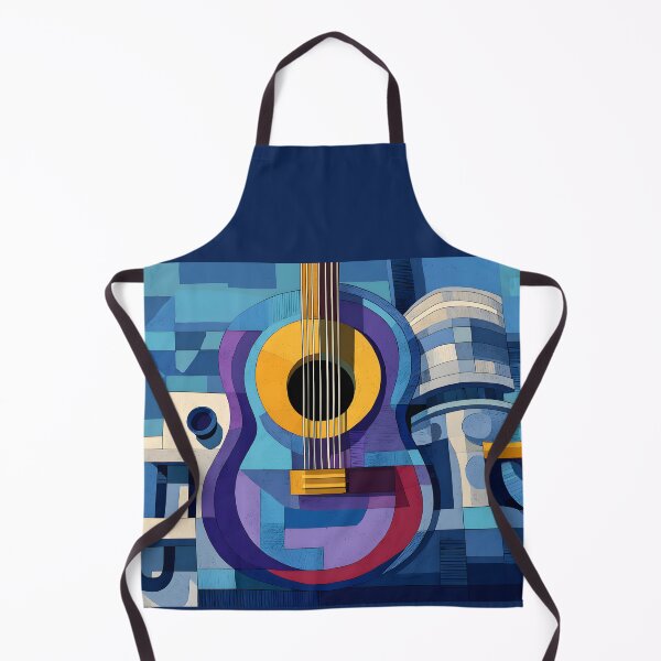 Item preview, Transform Your Space with Abstract Geometric Guitar and Vibrant Architectural Composition designed and sold by OlfactoART Studio.