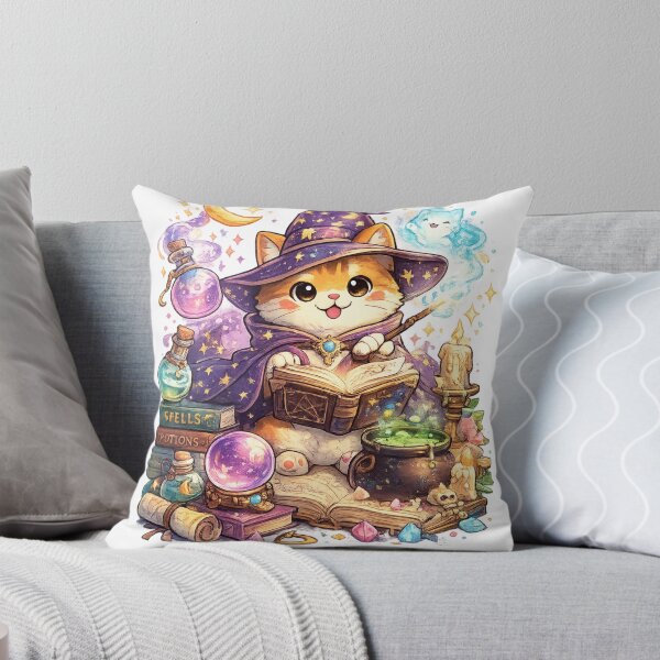 Item preview, Kawaii Wizard Cat Spellbook Magic designed and sold by EpicwaveDesigns.