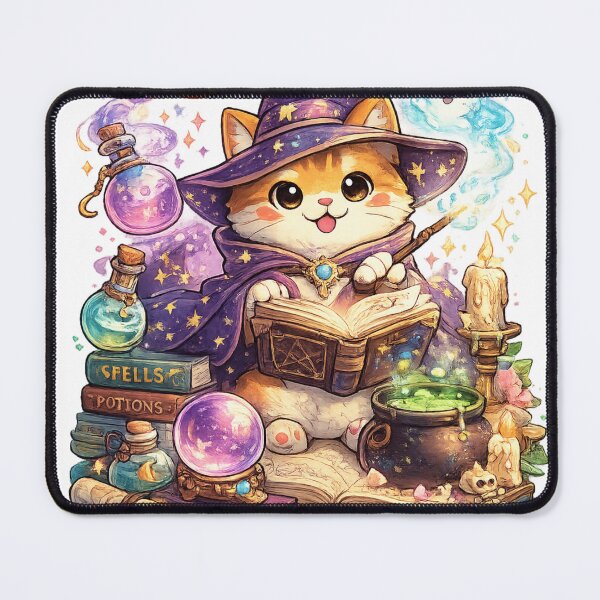 Item preview, Kawaii Wizard Cat Spellbook Magic designed and sold by EpicwaveDesigns.