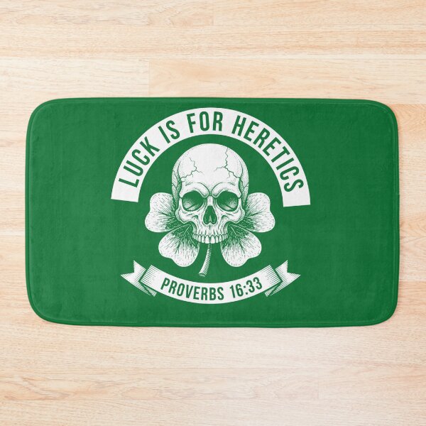 Item preview, Luck is for Heretics Proverbs 16:33 - Dark Religious Humor Gift designed and sold by Bobo Shirts .