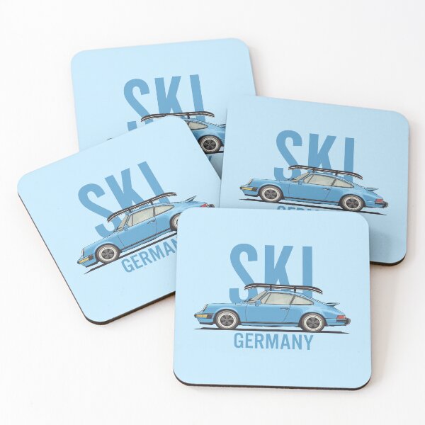Item preview, Vintage Porsche 911 964 Ski Germany illustration designed and sold by blackdogshop.