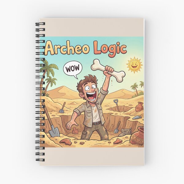 Item preview, Archeo Logic – Funny Archaeologist Discovery Cartoon designed and sold by WordPlayStudio.