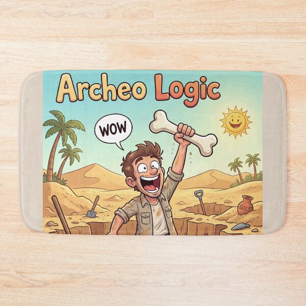 Item preview, Archeo Logic – Funny Archaeologist Discovery Cartoon designed and sold by WordPlayStudio.