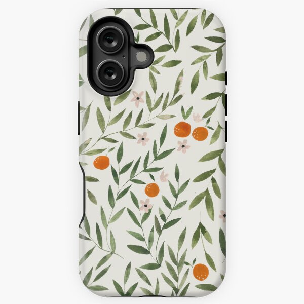 Aperçu de l'œuvre Oranges Feuillage Blanc créée et vendue par artiisan.