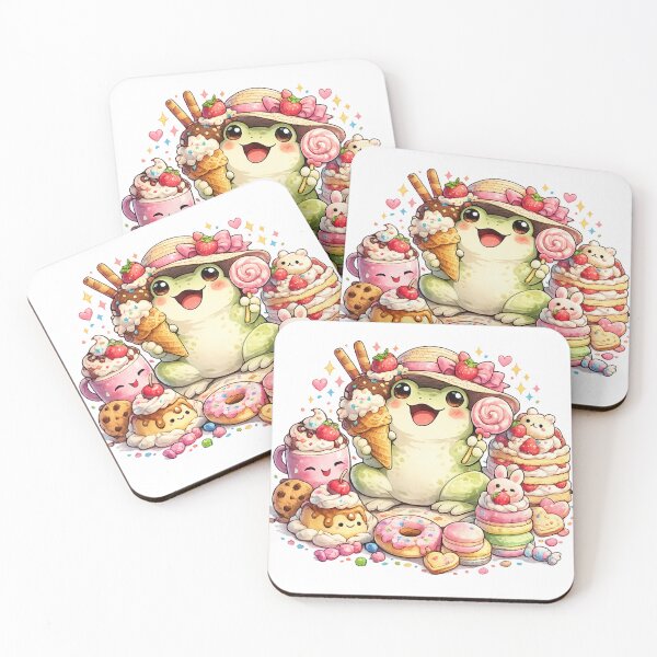 Item preview, Kawaii Frog Dessert Party designed and sold by EpicwaveDesigns.