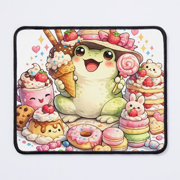 Item preview, Kawaii Frog Dessert Party designed and sold by EpicwaveDesigns.