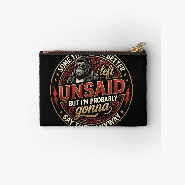 Item preview, Some Things Are Better Left Unsaid Funny Monkey Illustration designed and sold by VGAfanatic.