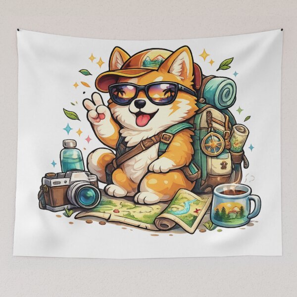 Item preview, Adventure Backpack Corgi Explorer designed and sold by EpicwaveDesigns.