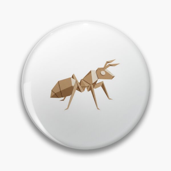 Item preview, Brown Origami Ant – Kraft Paper Style Sticker for Environmentalists designed and sold by bsbd-action.