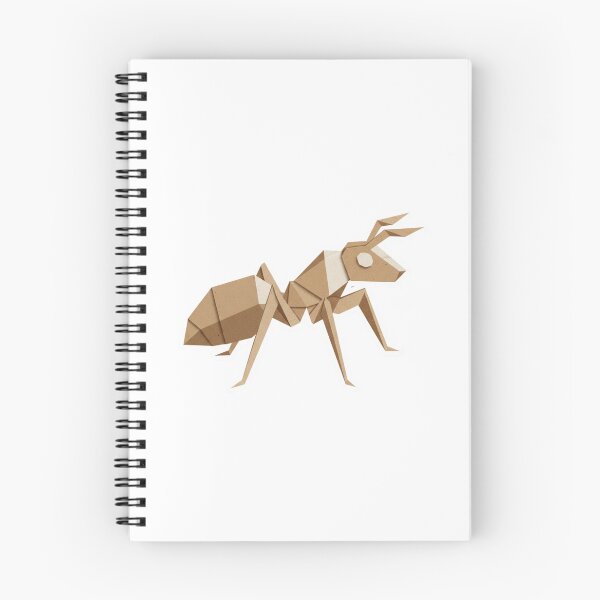 Item preview, Brown Origami Ant – Kraft Paper Style Sticker for Environmentalists designed and sold by bsbd-action.