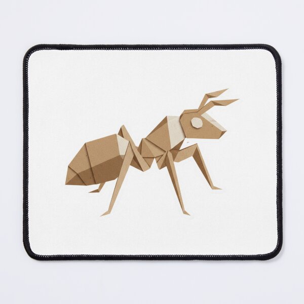 Item preview, Brown Origami Ant – Kraft Paper Style Sticker for Environmentalists designed and sold by bsbd-action.