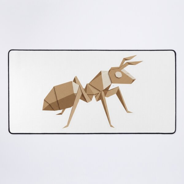 Item preview, Brown Origami Ant – Kraft Paper Style Sticker for Environmentalists designed and sold by bsbd-action.