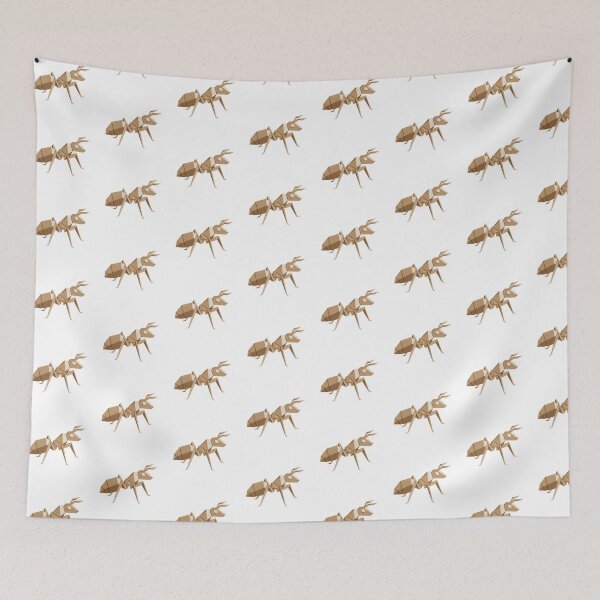 Item preview, Brown Origami Ant – Kraft Paper Style Sticker for Environmentalists designed and sold by bsbd-action.